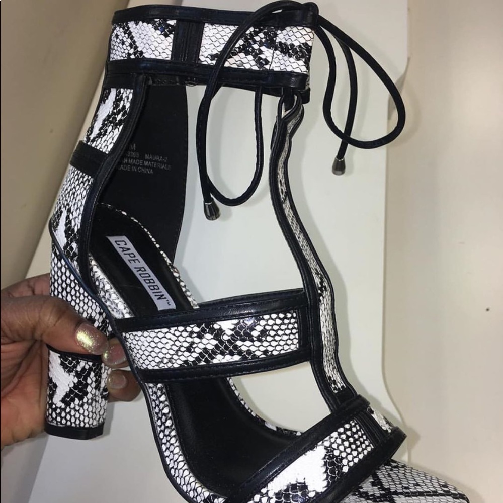 Open toe heels brand new in box